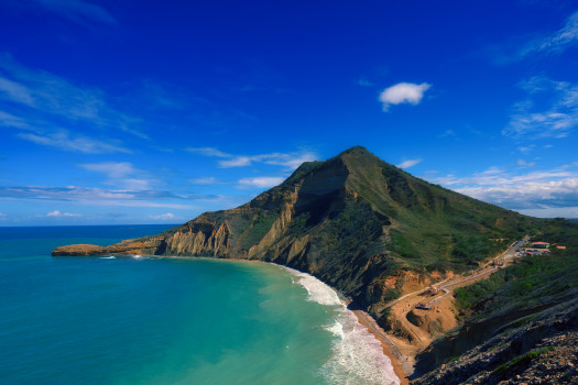 Tropical Paradise: Captivating Acrylic Prints of Beautiful Caribbean Mountains