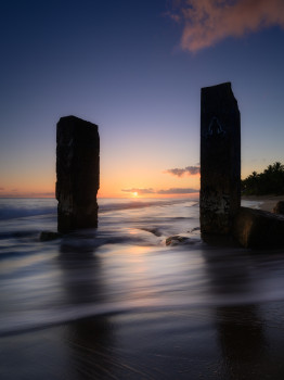 Portal to Serenity: Mystical Sunrise over the Ocean through the Acrylic Print