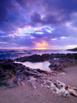 "Rocky Sunrise Seascape" Acrylic Print - Stunning Ocean Art