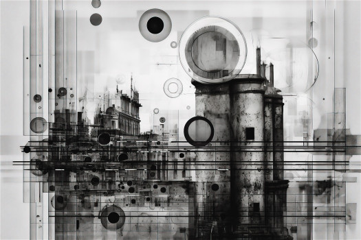 Architectural Abstraction: Office Wall Decor - Acrylic Print
