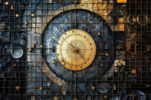 Time Travels: Abstract Journey Wall Art Acrylic Print
