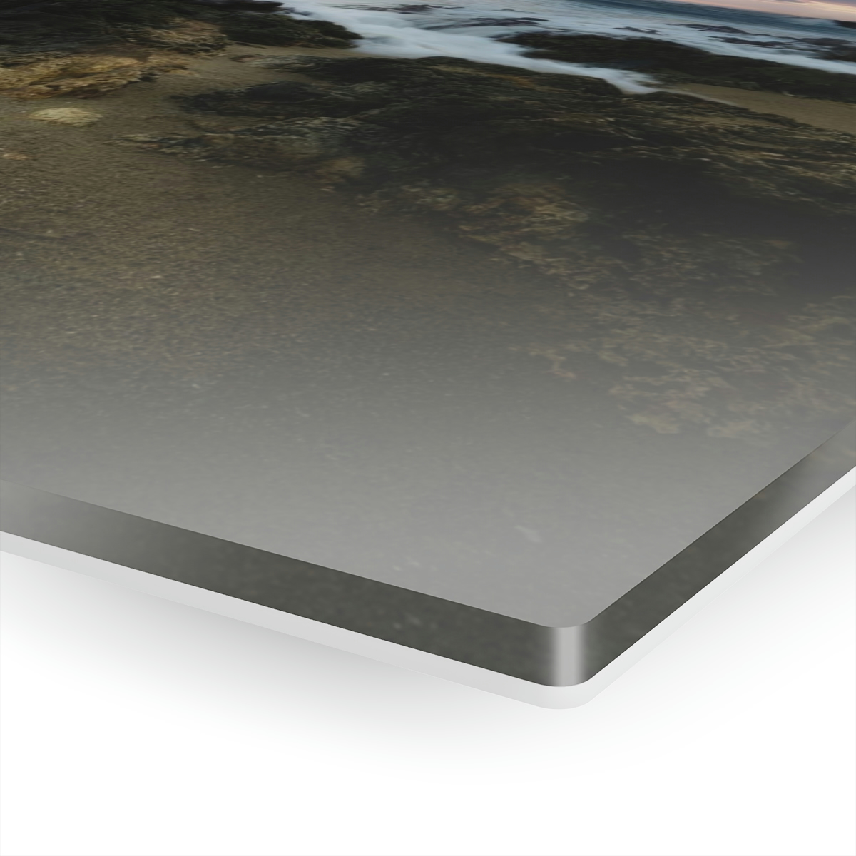 78304-2.jpg Caribbean Dawn: Captivating Seascape Acrylic Print with Moody Clouds and Oceanic Majesty