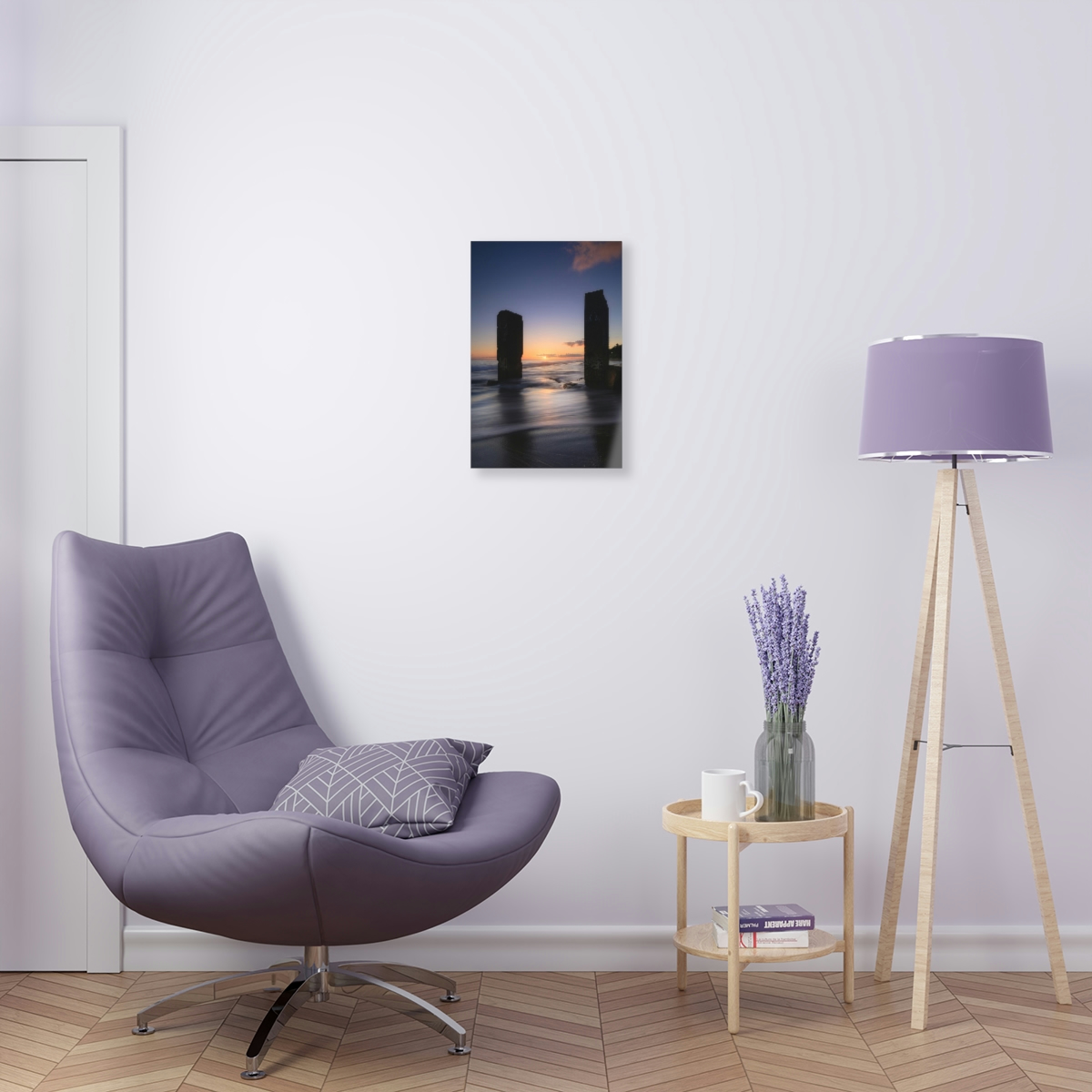 Portal to Serenity: Mystical Sunrise over the Ocean through the Acrylic Print