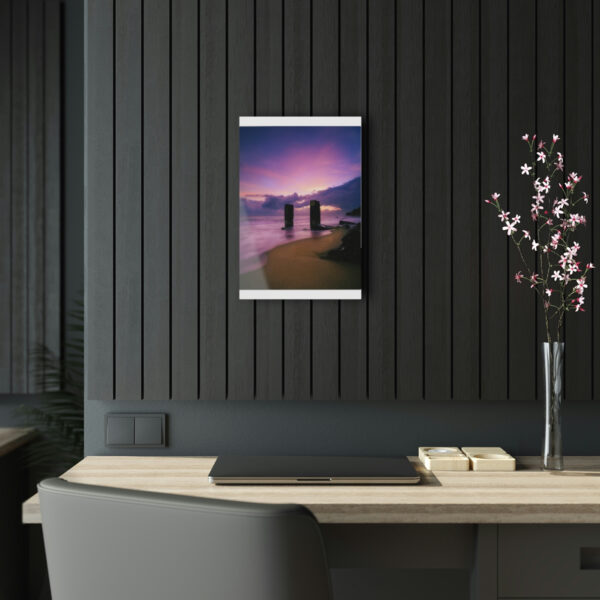 Journey into the Mystical: Experience a Colorful Dawn on a Frosted Ocean Surface Through the Magic Portal of this Acrylic Print