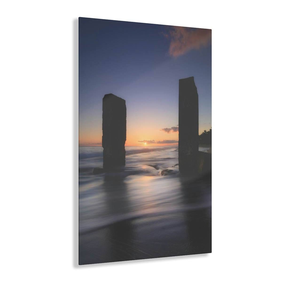 Portal to Serenity: Mystical Sunrise over the Ocean through the Acrylic Print