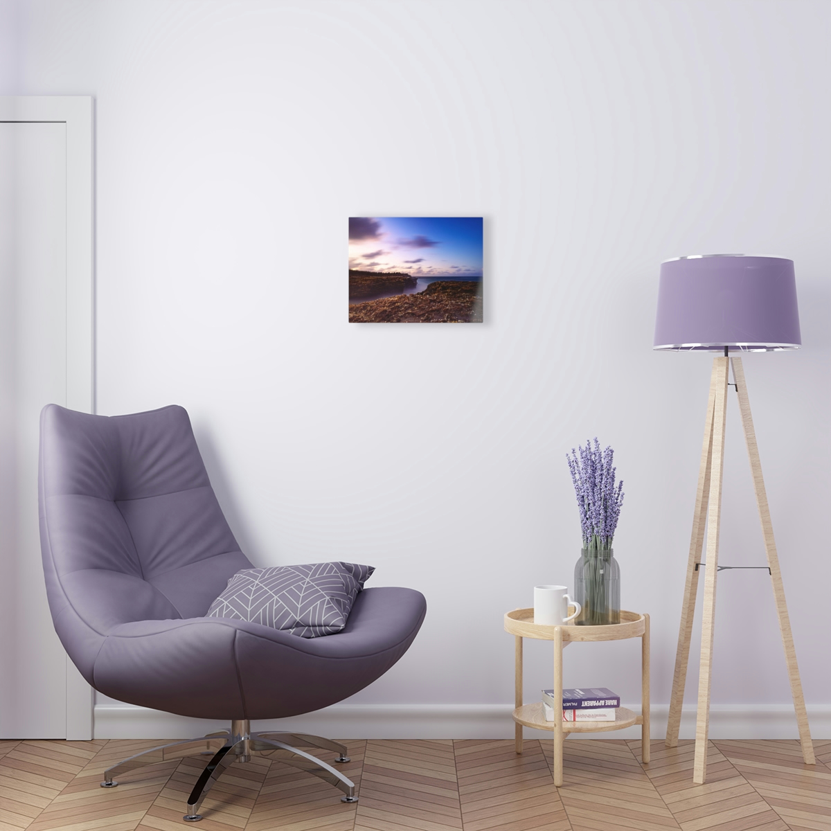 78310-29.jpg Coastal Charm: Sea Moss on Rocks and a Tranquil Matte Ocean Surface are Captured in this Breathtaking Acrylic Print