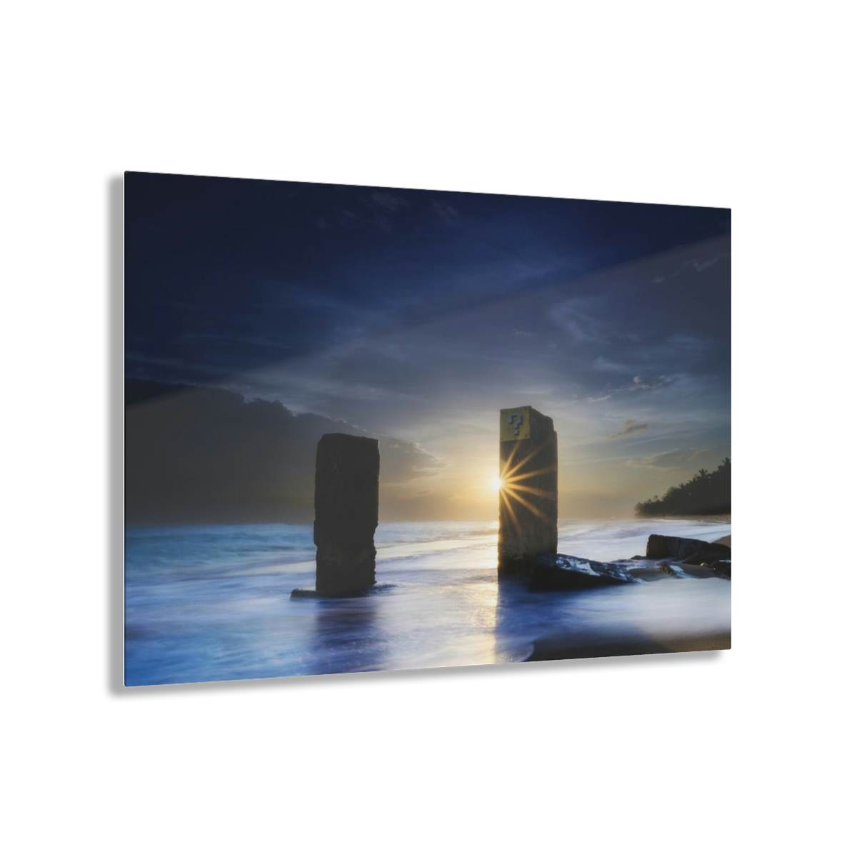 78310-55.jpg Sunset Serenade: Ocean's Mysterious Pillars & Ominous Cloud