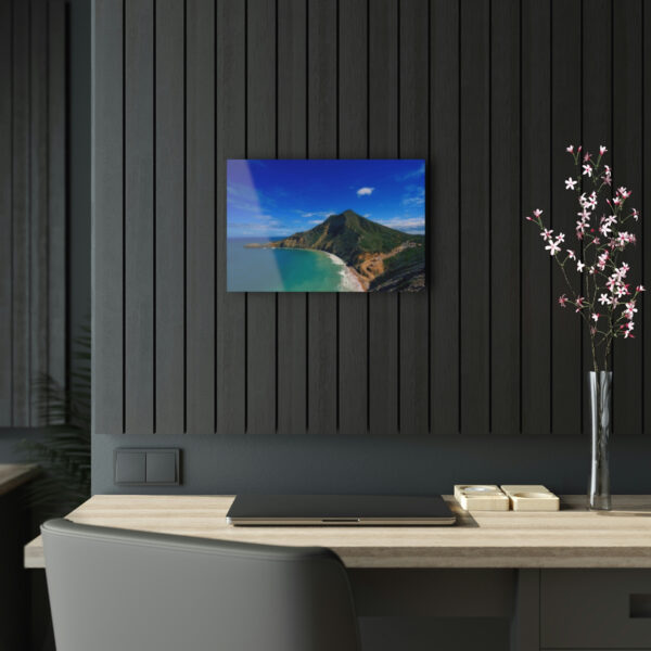 Tropical Paradise: Captivating Acrylic Prints of Beautiful Caribbean Mountains