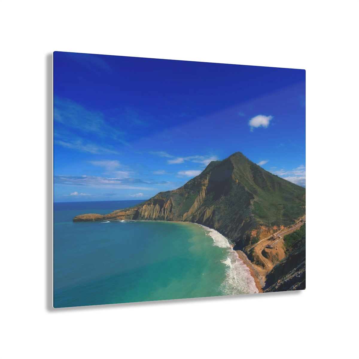 Tropical Paradise: Captivating Acrylic Prints of Beautiful Caribbean Mountains