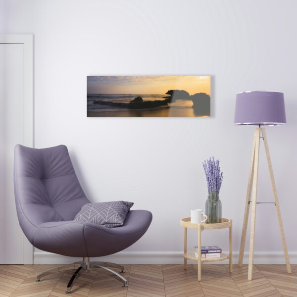 "Morning at Brown Bear Rock": Serene early morning on the ocean captured in stunning Acrylic Print wall art.