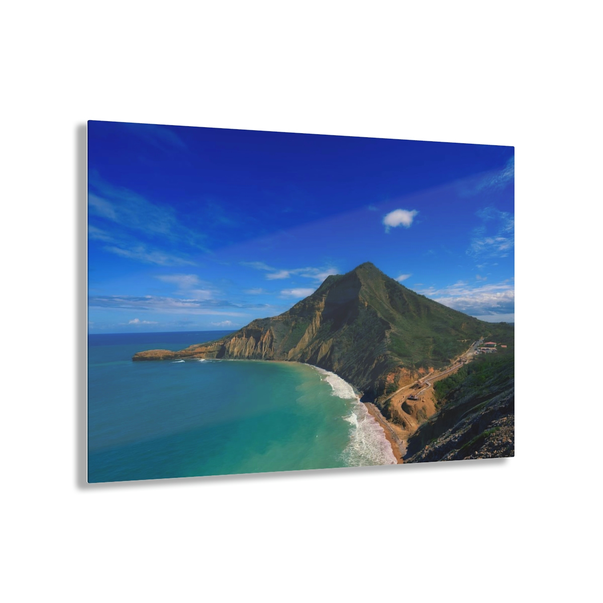 Tropical Paradise: Captivating Acrylic Prints of Beautiful Caribbean Mountains