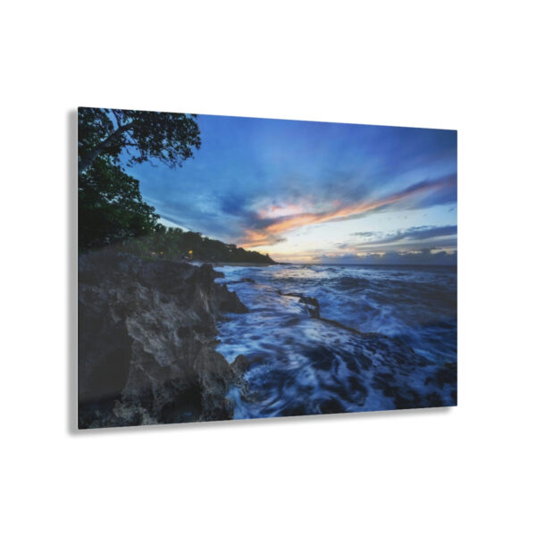 Blue Ocean Sunset - Acrylic Print