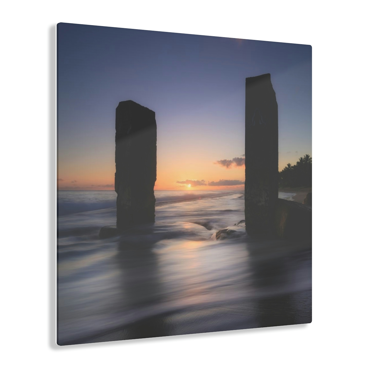 Portal to Serenity: Mystical Sunrise over the Ocean through the Acrylic Print