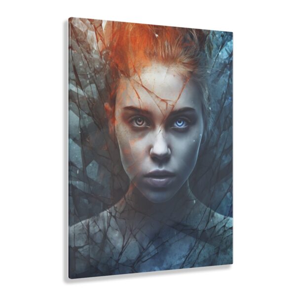Transcendent Slate: Abstract Girl - Acrylic Print