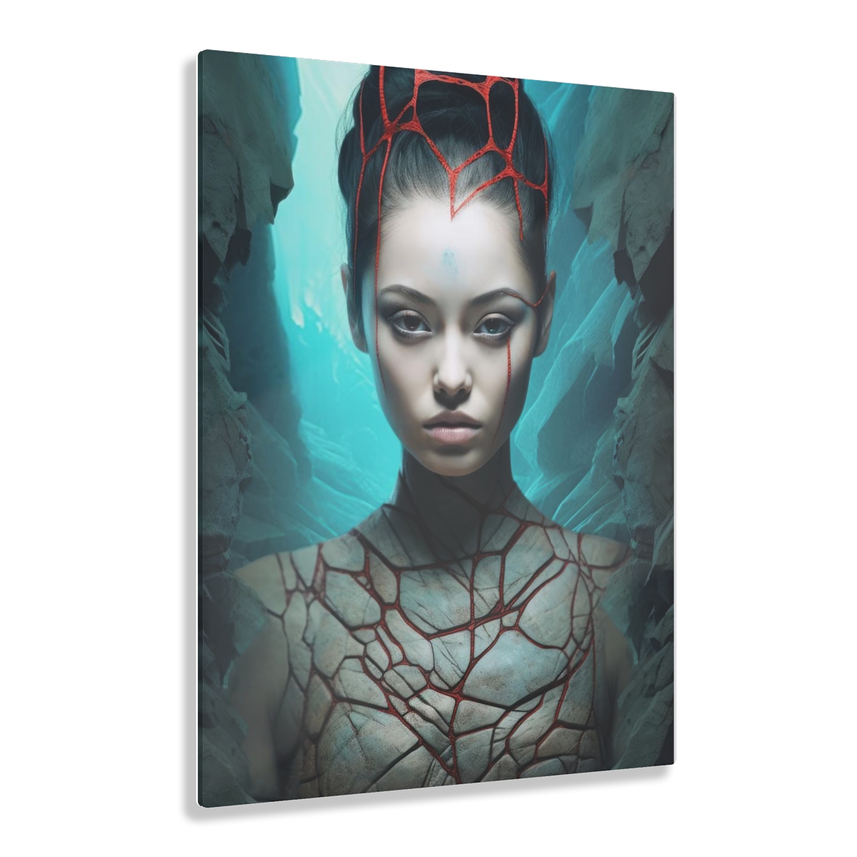 78304-63.jpg Enigmatic Elegance: Oriental Goddess - Abstract Acrylic Print