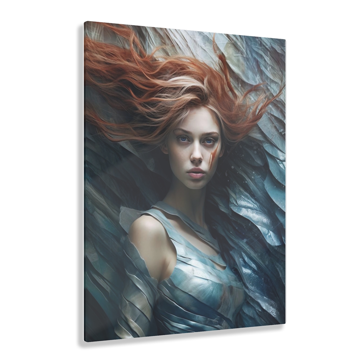 Mystic Serenity: Abstract Girl Goddess - Acrylic Print