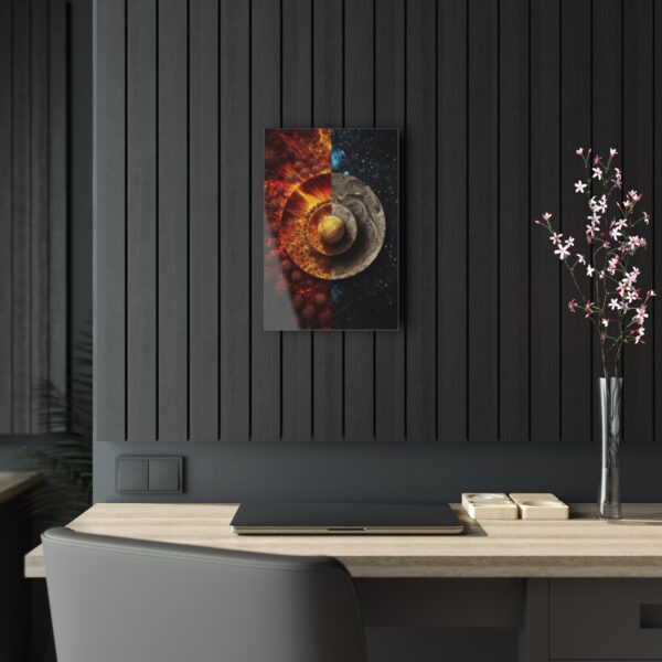 Hot & Cold Harmony: Abstract Wall Art - Acrylic Print