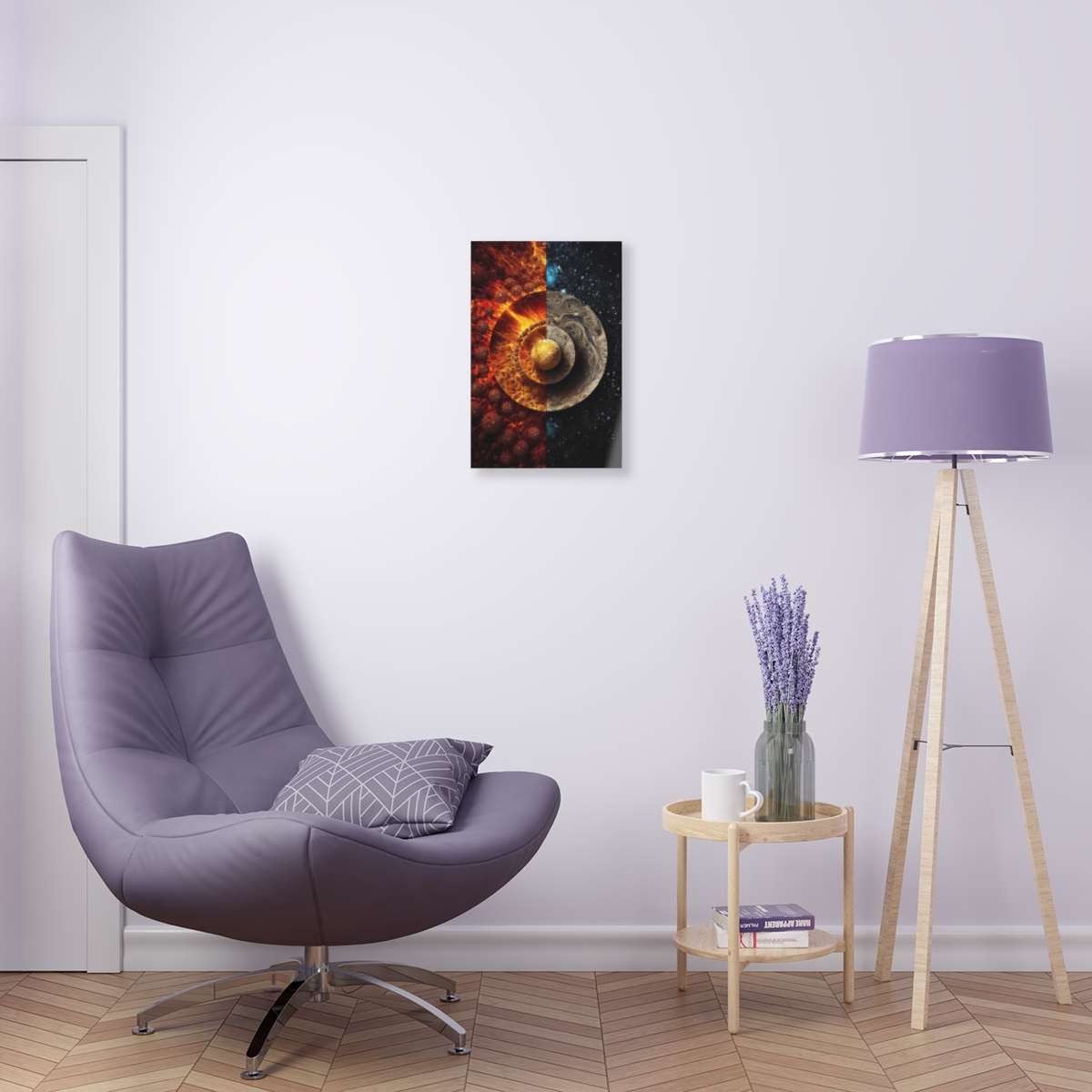 Hot & Cold Harmony: Abstract Wall Art - Acrylic Print