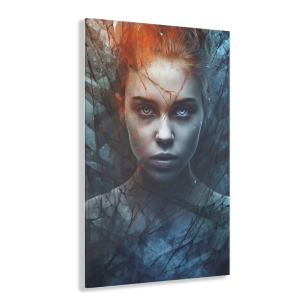 Transcendent Slate: Abstract Girl - Acrylic Print
