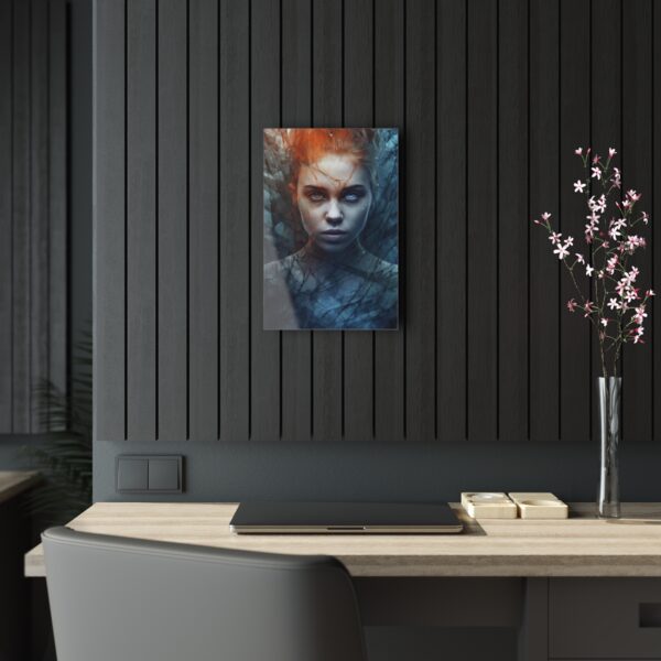 Transcendent Slate: Abstract Girl - Acrylic Print