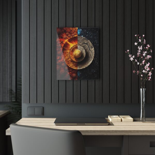 Hot & Cold Harmony: Abstract Wall Art - Acrylic Print