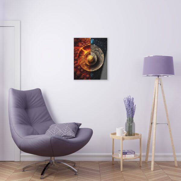 Hot & Cold Harmony: Abstract Wall Art - Acrylic Print