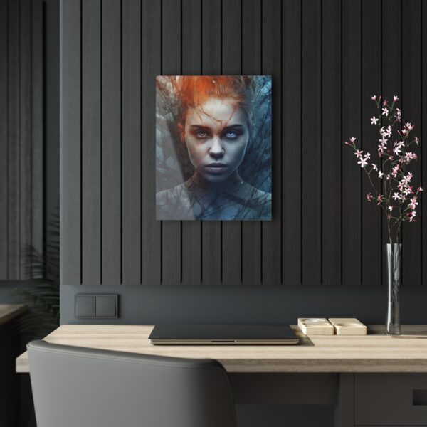 Transcendent Slate: Abstract Girl - Acrylic Print