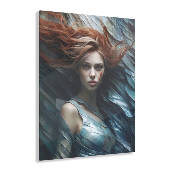 Mystic Serenity: Abstract Girl Goddess - Acrylic Print