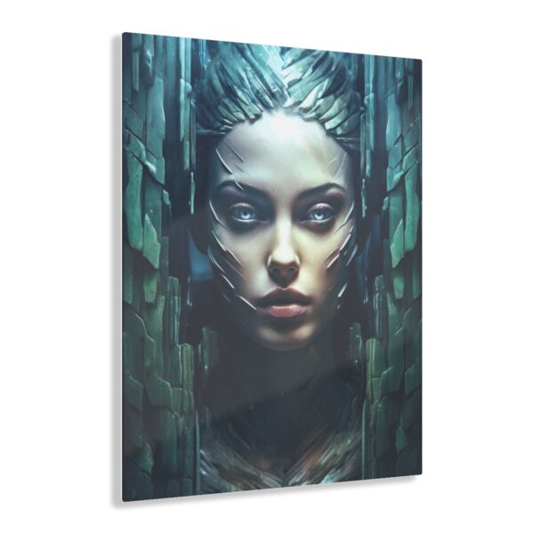 Enigmatic Presence: Abstract Stone Goddess - Acrylic Print