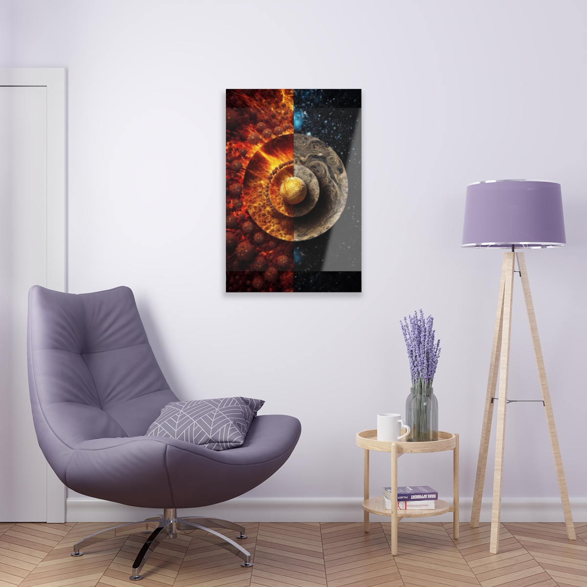 Hot & Cold Harmony: Abstract Wall Art - Acrylic Print
