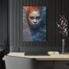 Transcendent Slate: Abstract Girl - Acrylic Print
