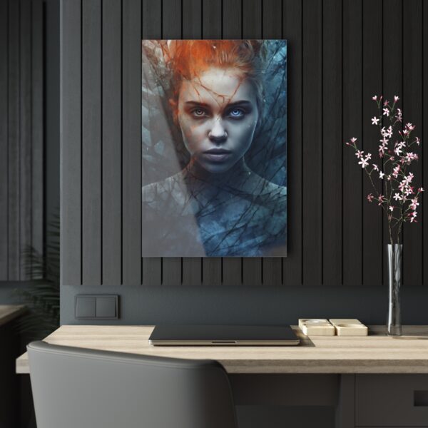 Transcendent Slate: Abstract Girl - Acrylic Print
