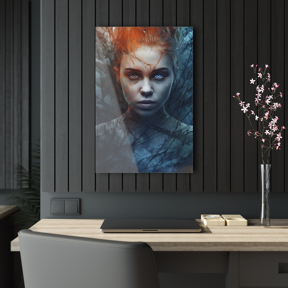 78308-53.jpg Transcendent Slate: Abstract Girl - Acrylic Print