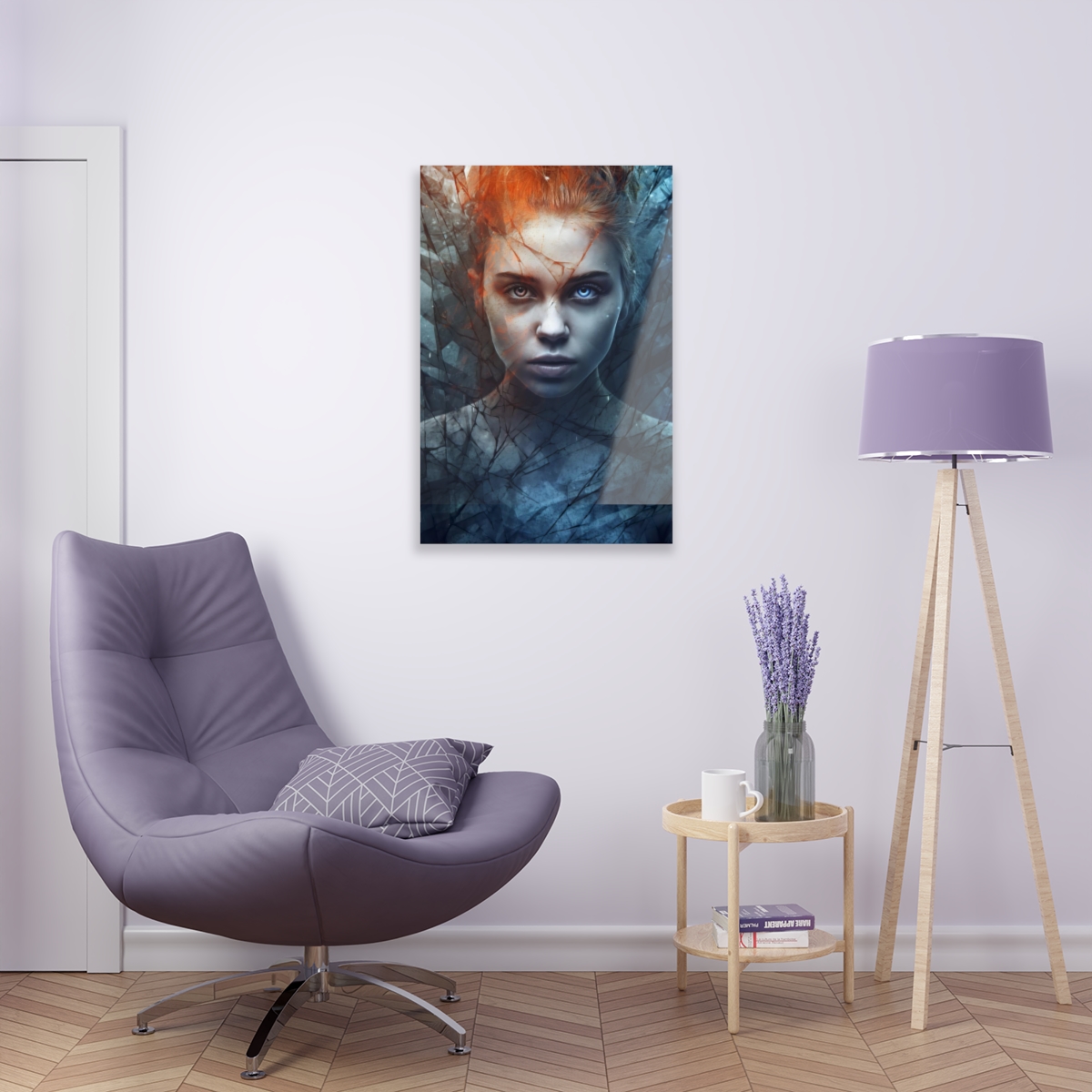 78308-54.jpg Transcendent Slate: Abstract Girl - Acrylic Print