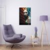 Ethereal Gaze: Abstract Blue-Eyed Girl - Acrylic Print