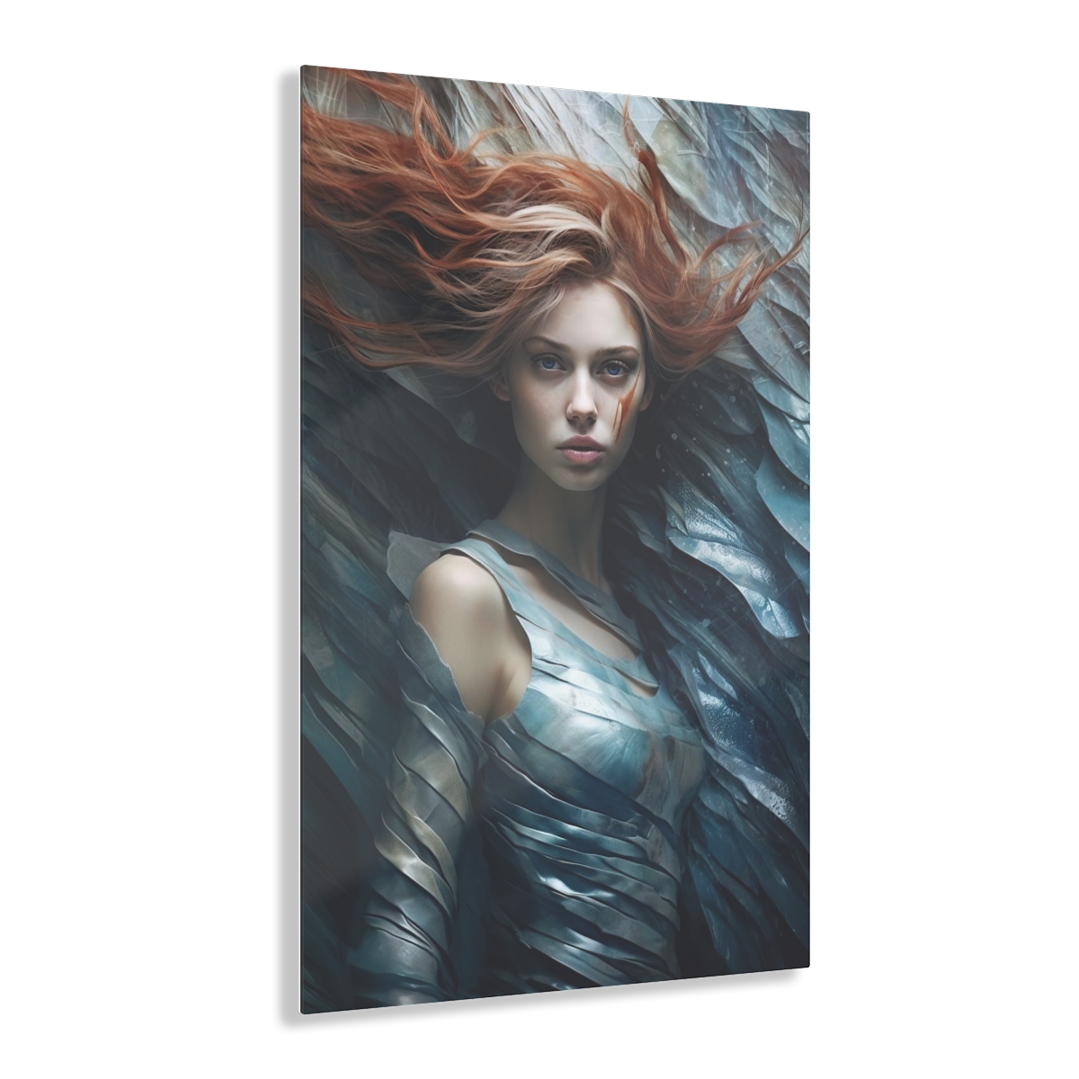 Mystic Serenity: Abstract Girl Goddess - Acrylic Print