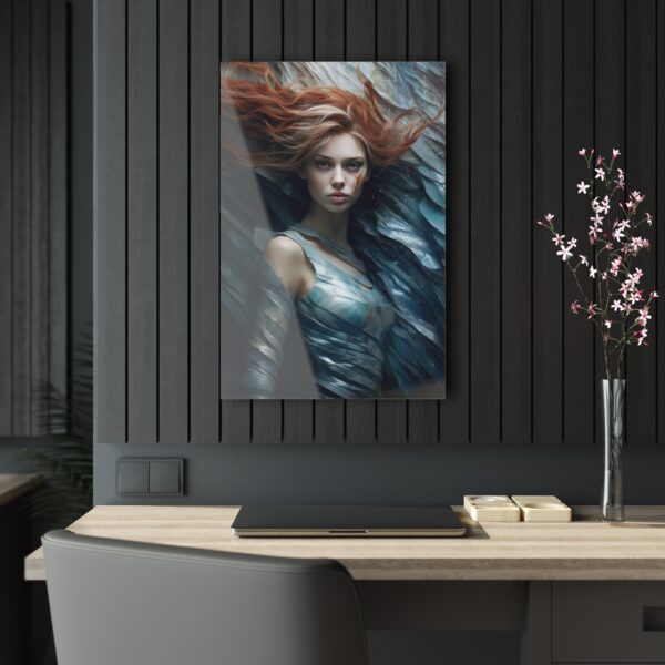 Mystic Serenity: Abstract Girl Goddess - Acrylic Print