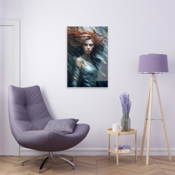 Mystic Serenity: Abstract Girl Goddess - Acrylic Print