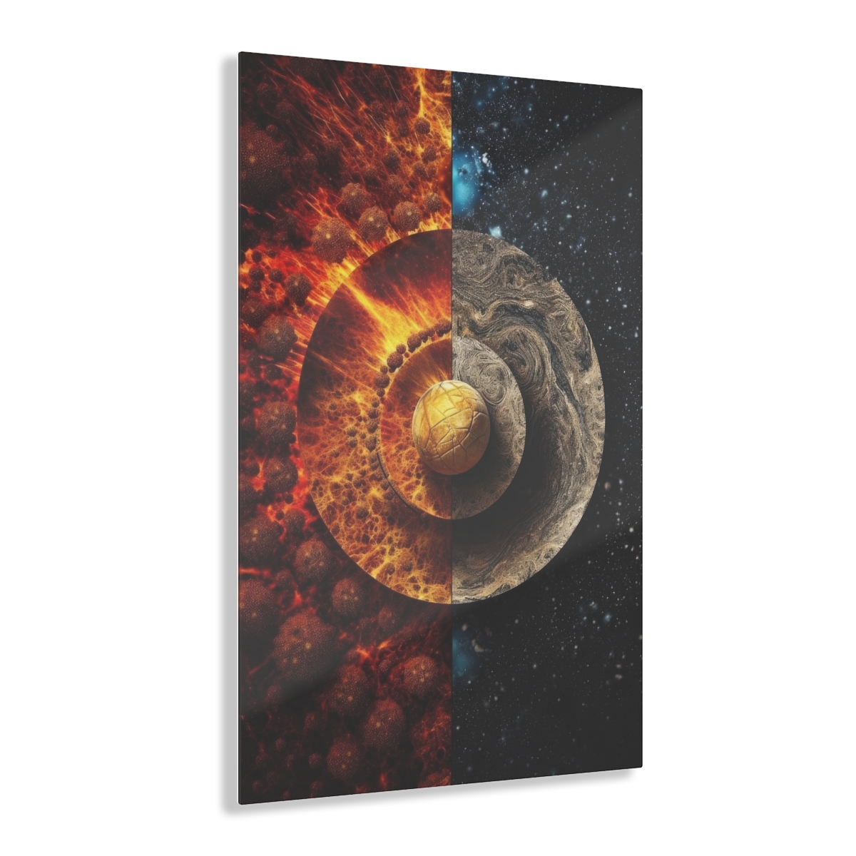 Hot & Cold Harmony: Abstract Wall Art - Acrylic Print