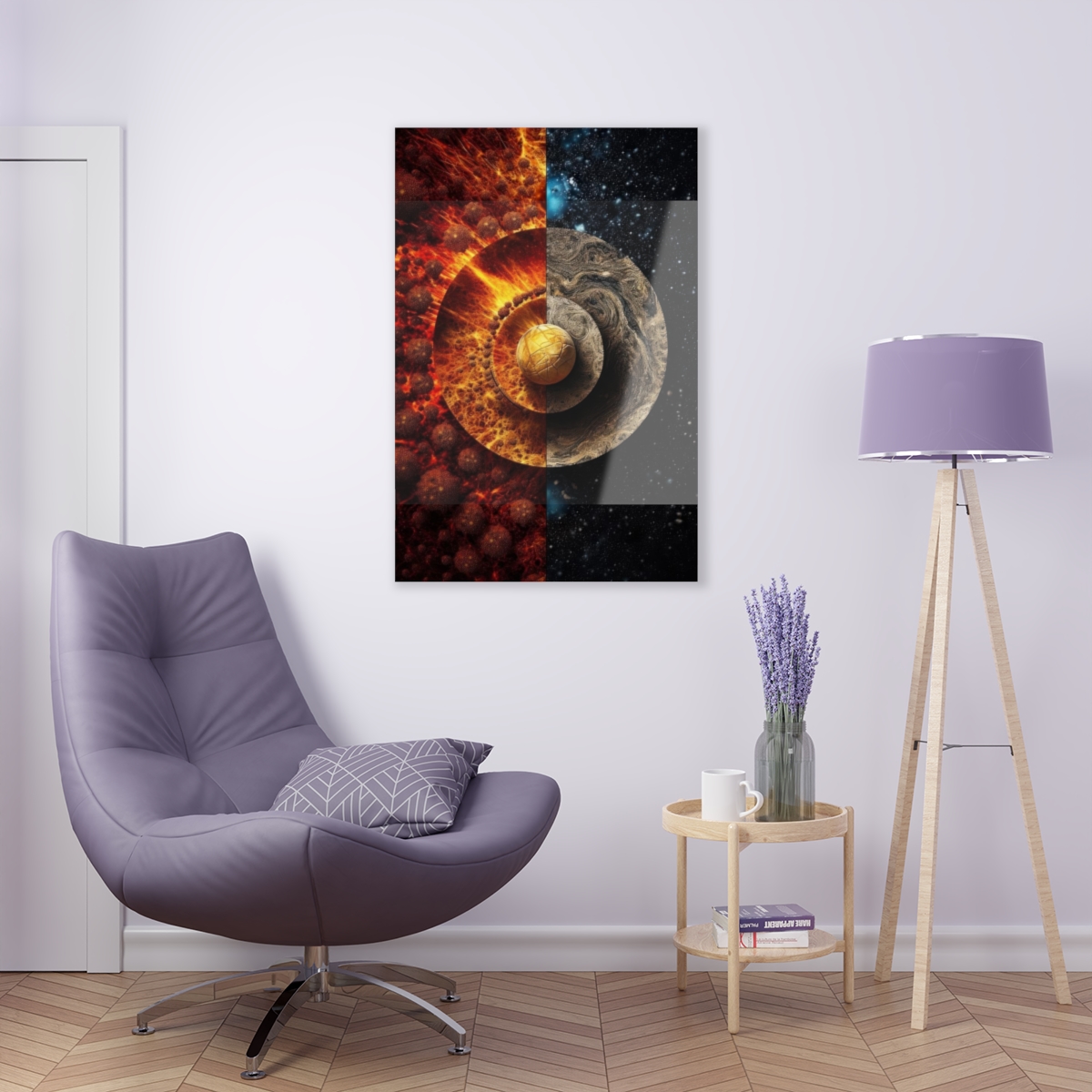 Hot & Cold Harmony: Abstract Wall Art - Acrylic Print