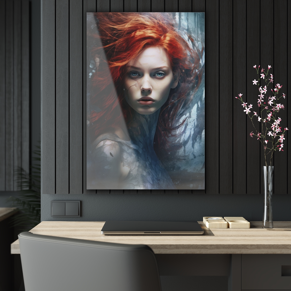 Stone Goddess: Office Elegance in Acrylic - Acrylic Prints