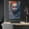 Transcendent Slate: Abstract Girl - Acrylic Print