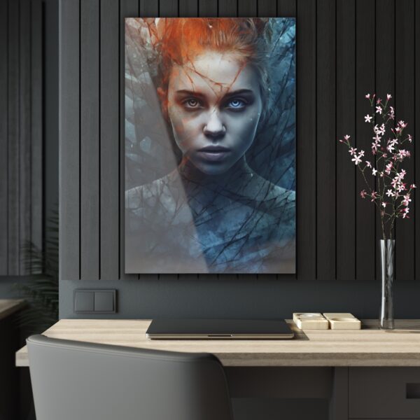 Transcendent Slate: Abstract Girl - Acrylic Print
