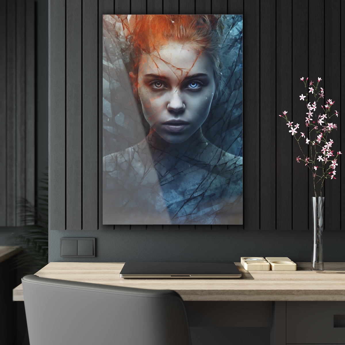 78309-53.jpg Transcendent Slate: Abstract Girl - Acrylic Print