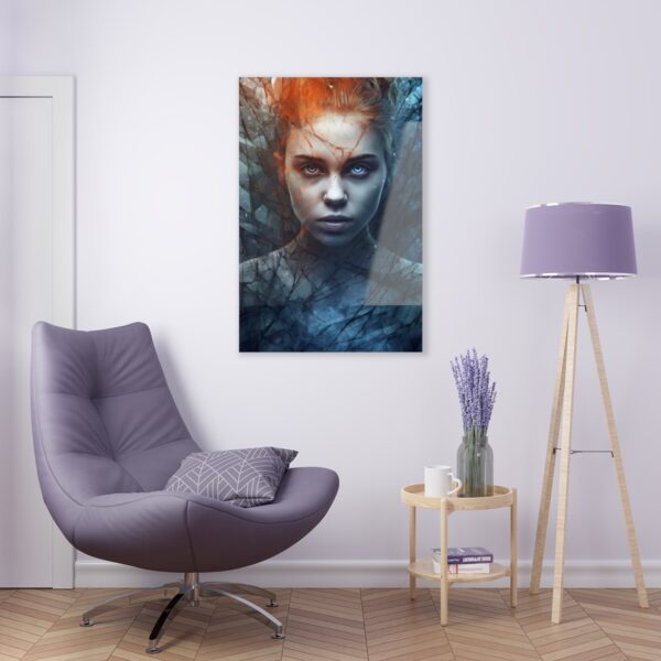 Transcendent Slate: Abstract Girl - Acrylic Print