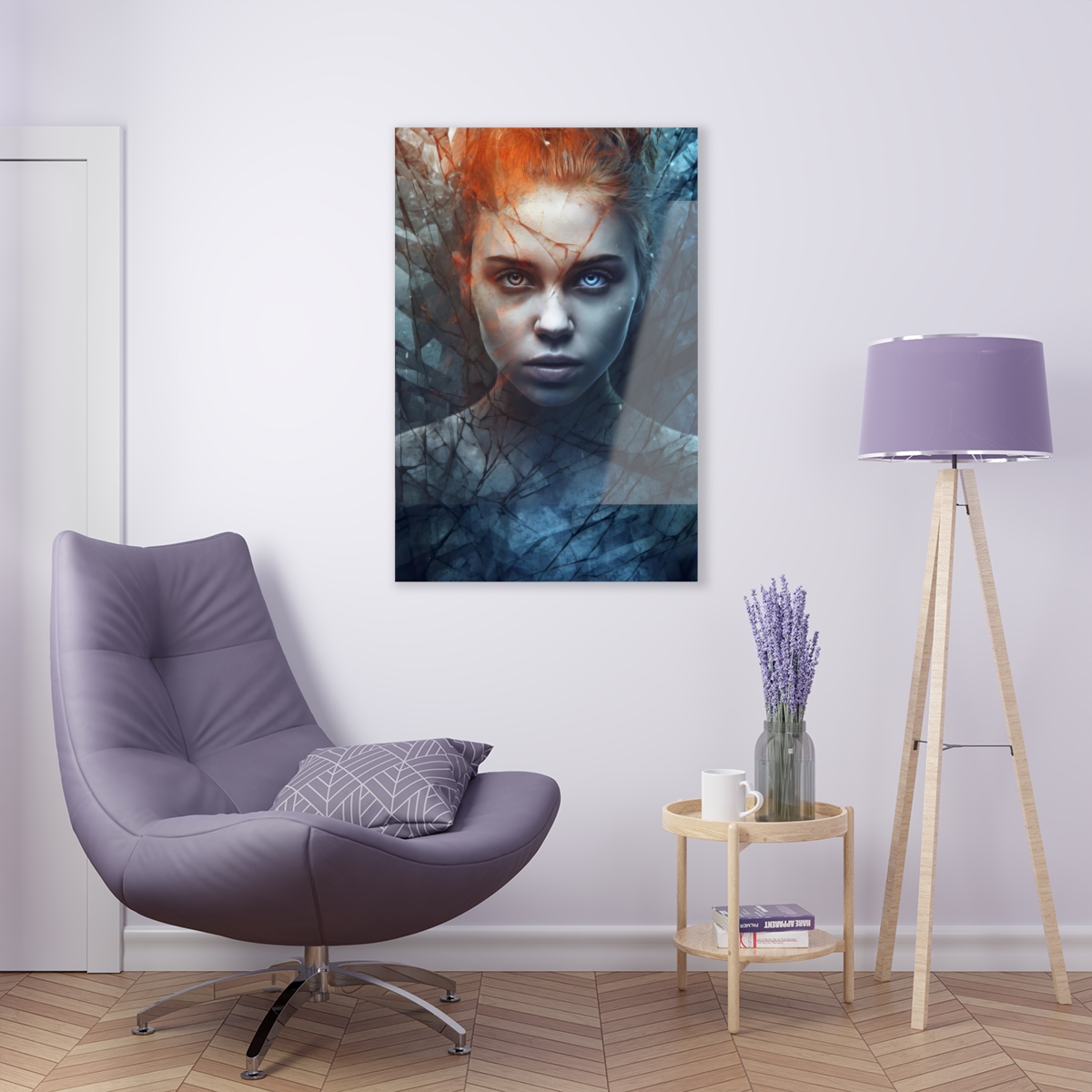 78309-54.jpg Transcendent Slate: Abstract Girl - Acrylic Print