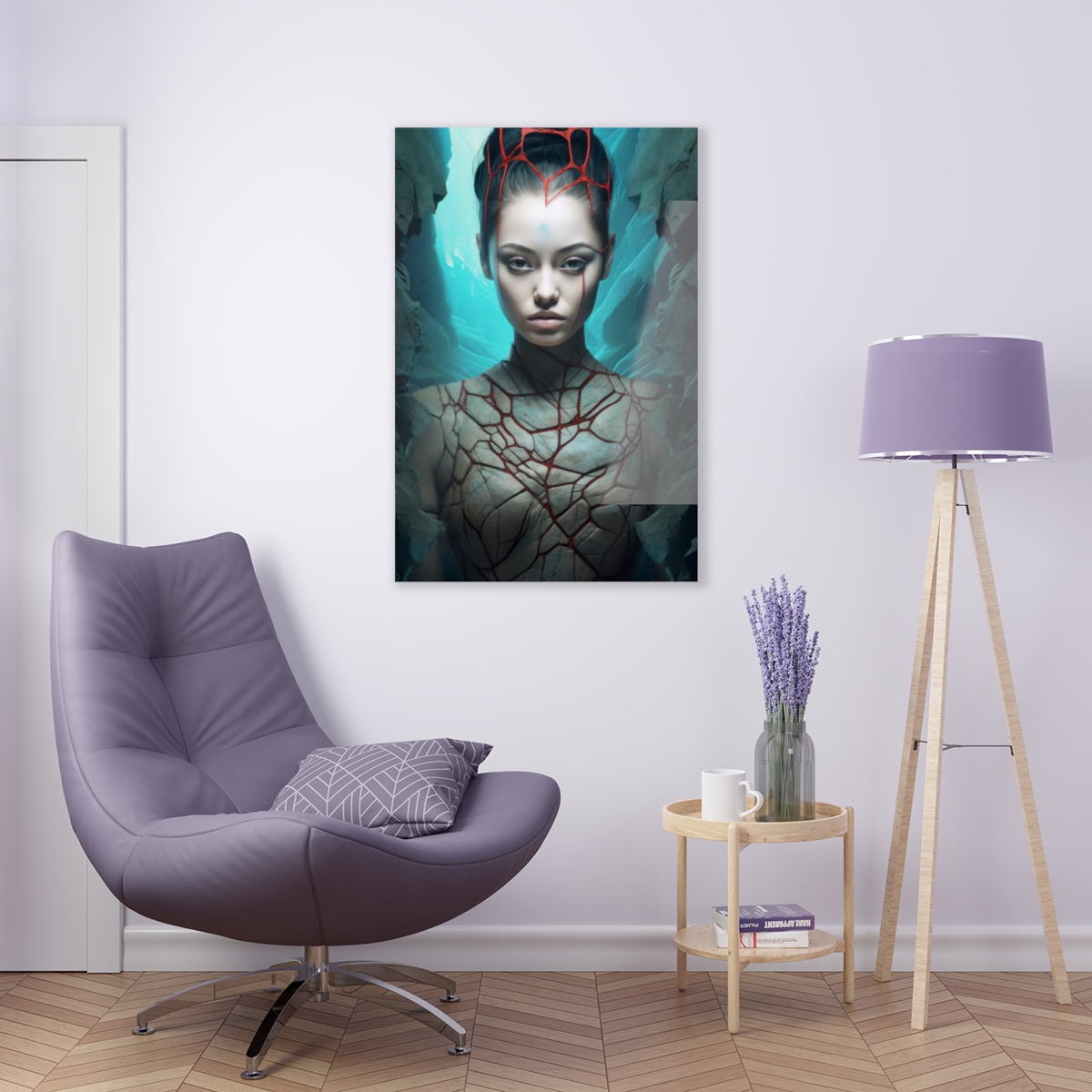 78309-64.jpg Enigmatic Elegance: Oriental Goddess - Abstract Acrylic Print