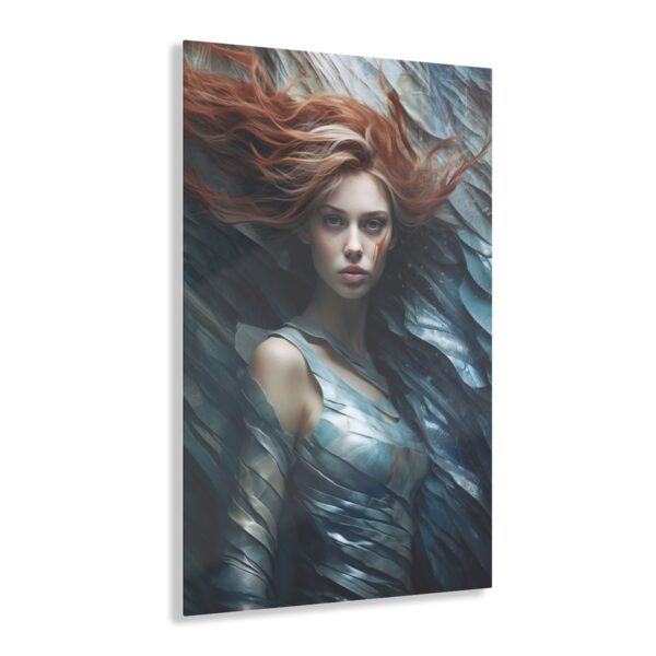 Mystic Serenity: Abstract Girl Goddess - Acrylic Print