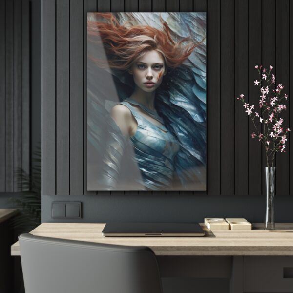 Mystic Serenity: Abstract Girl Goddess - Acrylic Print