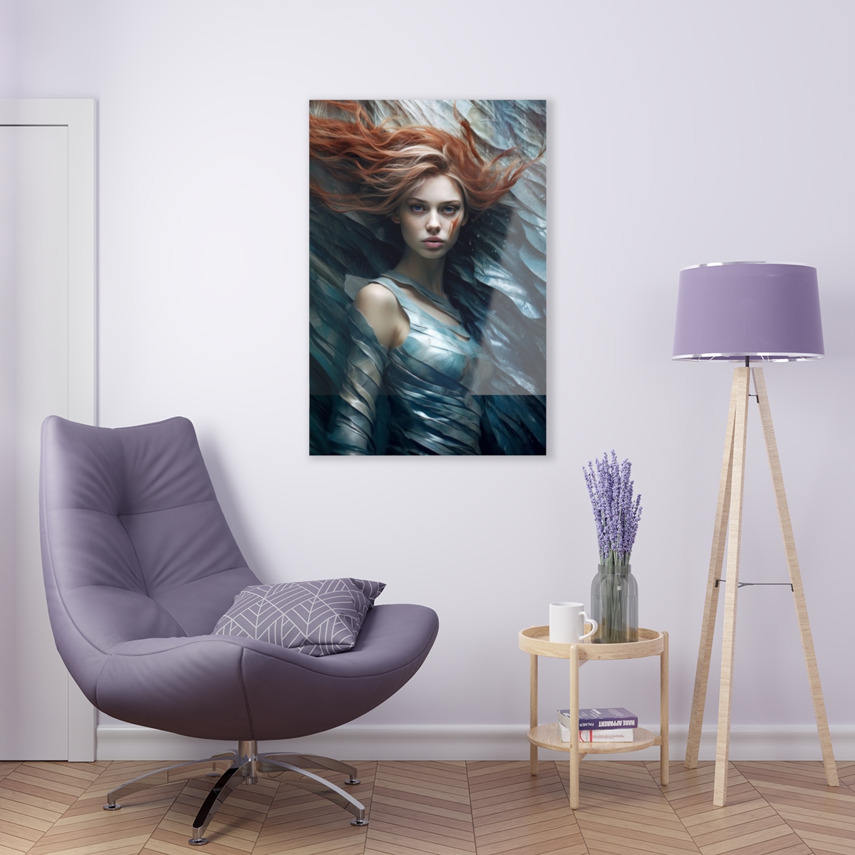 Mystic Serenity: Abstract Girl Goddess - Acrylic Print